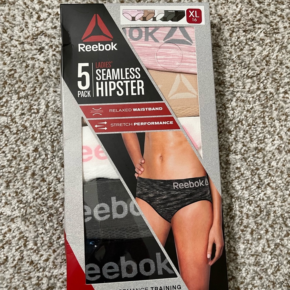 Reebok Ladies 5pk Seamless Hipsters Different sizes